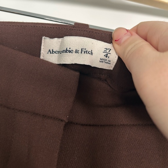 Abercrombie Brown Straight Leg Trousers - Picture 4 of 5
